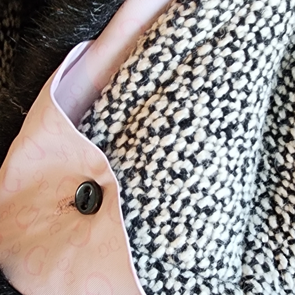 🎰Vintage Guess boucle tweed jacket y2k - Picture 4 of 6